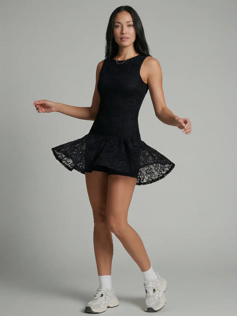 ZAIRA SLEEVELESS LACE TEXTURED TENNIS DRESS - Lavesna