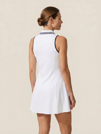 ANISE SLEEVELESS ZIP COLLAR TENNIS DRESS - Lavesna