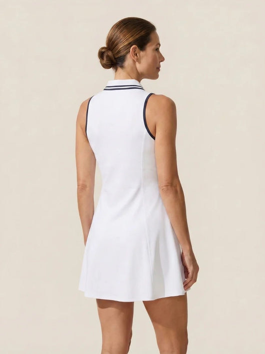 ANISE SLEEVELESS ZIP COLLAR TENNIS DRESS - Lavesna