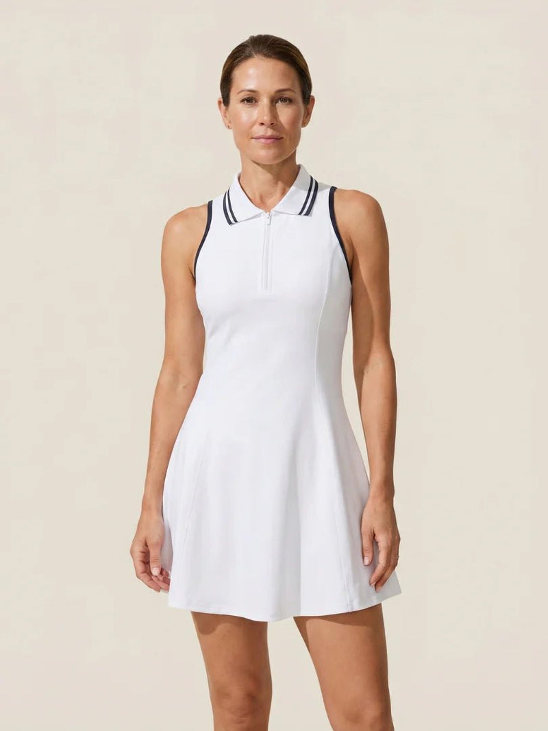 ANISE SLEEVELESS ZIP COLLAR TENNIS DRESS - Lavesna