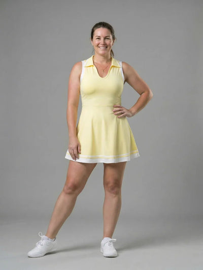 CALUNE COLLARED SKIRT TENNIS DRESS - Lavesna