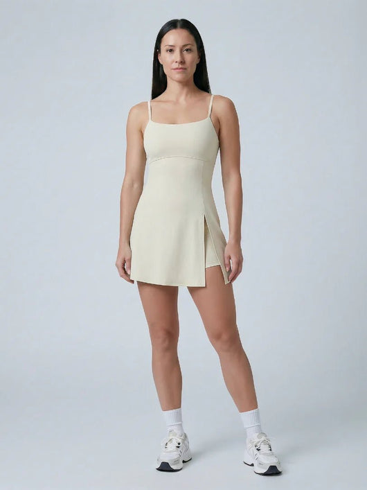 ELVAIN SMOOTH DEEP NECK TENNIS DRESS - Lavesna
