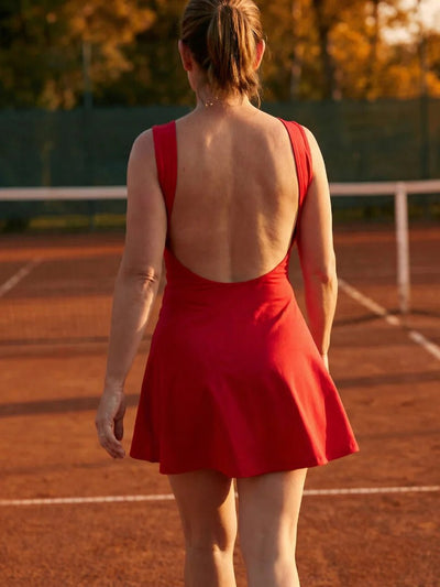 IRIE BOAT NECK FLARED TENNIS DRESS - Lavesna