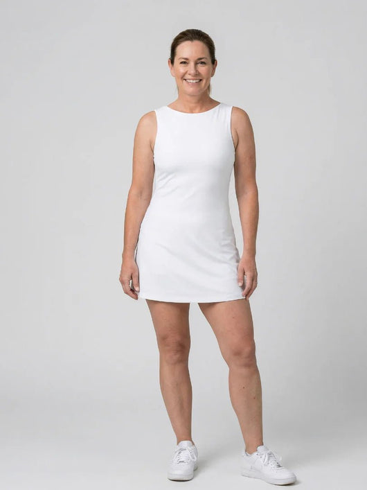 IRIE BOAT NECK FLARED TENNIS DRESS - Lavesna