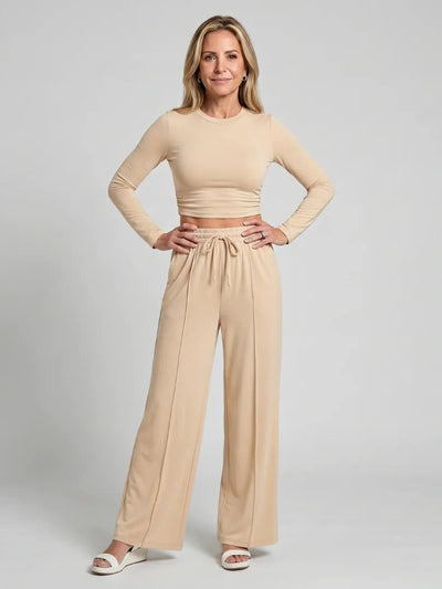 THE AVANA CROP PANTS SET - Lavesna