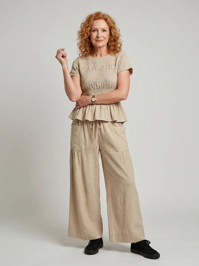 THE EIRENE PEPLUM PANTS SET - Lavesna
