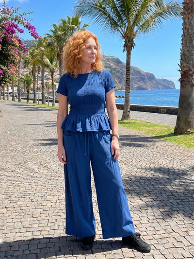 THE EIRENE PEPLUM PANTS SET - Lavesna
