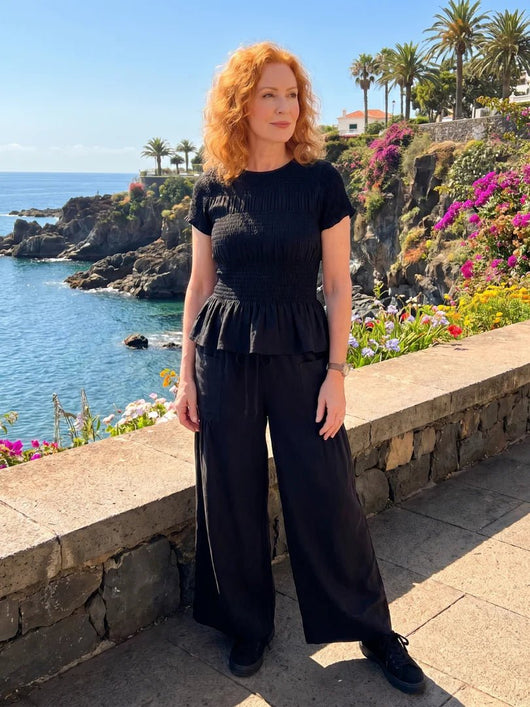 THE EIRENE PEPLUM PANTS SET - Lavesna