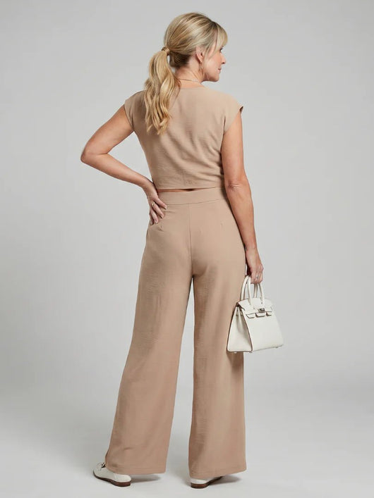 THE LEONORA V NECK PANTS SET - Lavesna