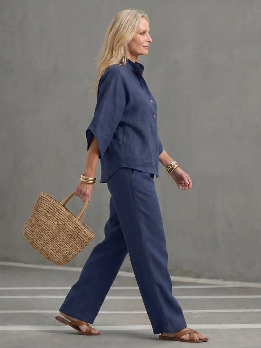 THE NADIA RELAXED TROUSER SET - Lavesna