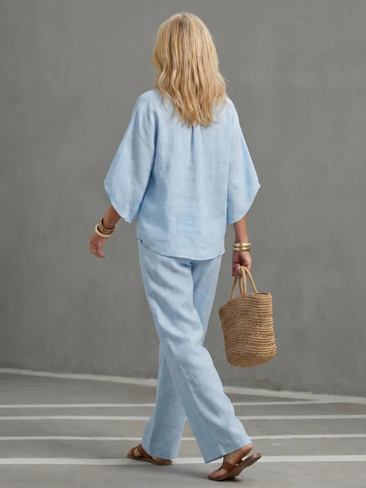 THE NADIA RELAXED TROUSER SET - Lavesna