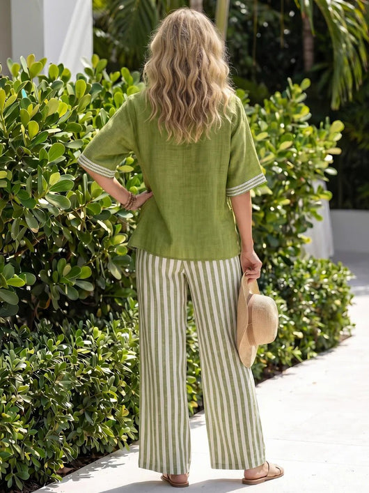 THE SOFIA STRIPE TROUSER SET - Lavesna
