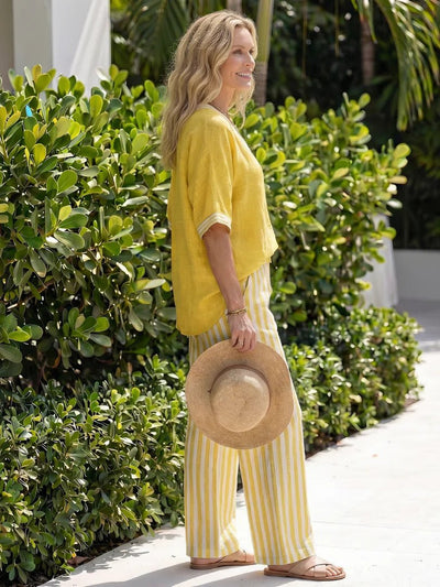 THE SOFIA STRIPE TROUSER SET - Lavesna