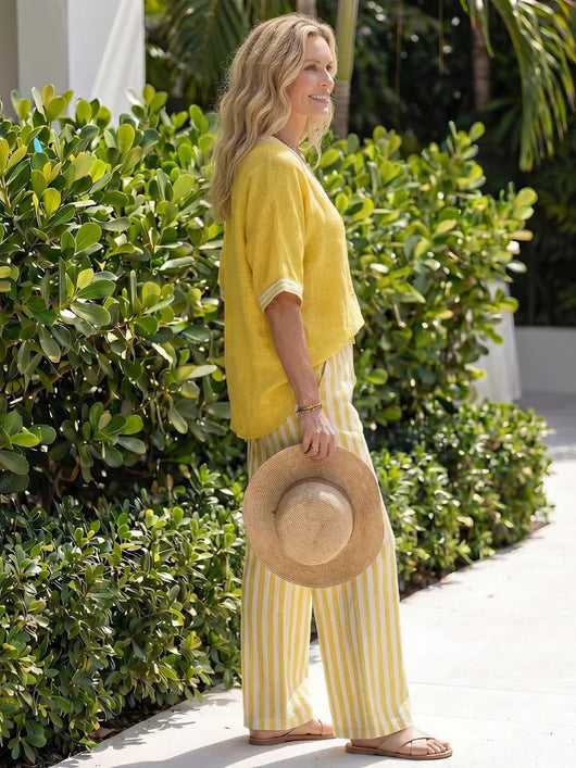 THE SOFIA STRIPE TROUSER SET - Lavesna