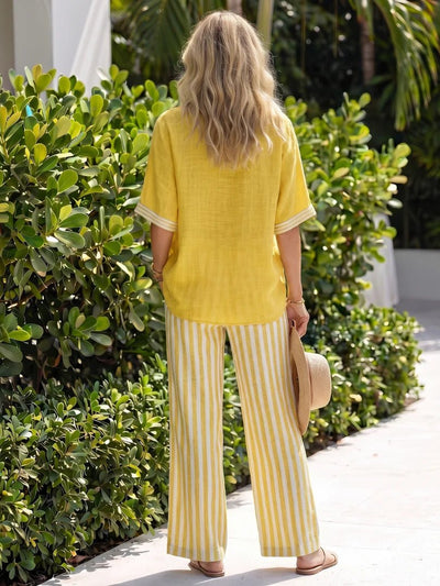 THE SOFIA STRIPE TROUSER SET - Lavesna