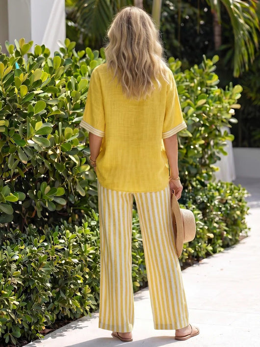 THE SOFIA STRIPE TROUSER SET - Lavesna