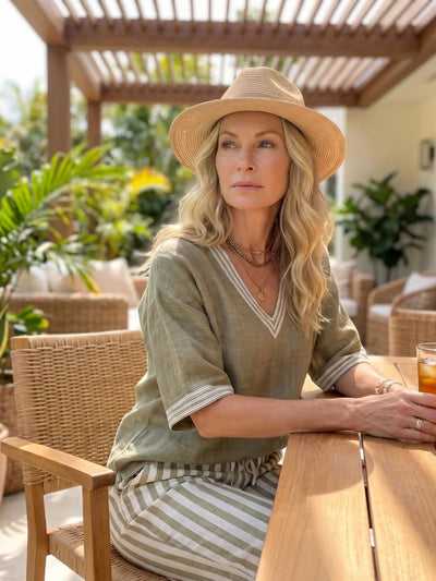 THE SOFIA STRIPE TROUSER SET - Lavesna