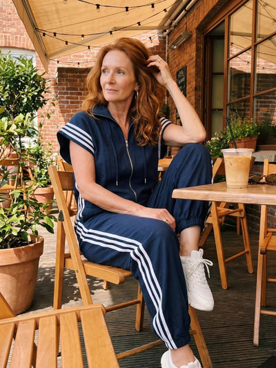 THE ZOLA STRIPE JUMPSUIT - Lavesna