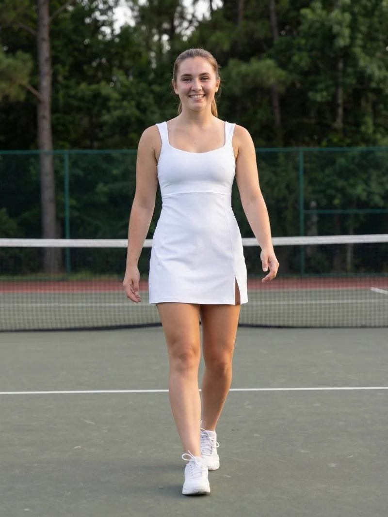 VELUNE SQUARE NECK TENNIS DRESS - Lavesna